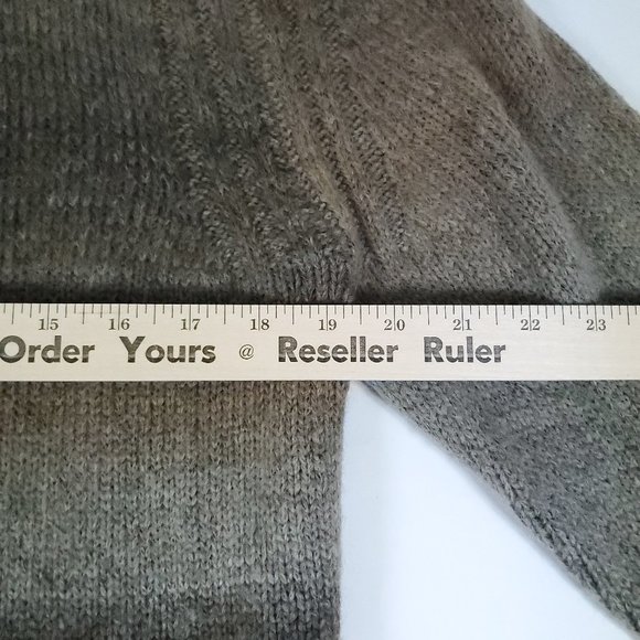 Lucky Brand Cardigan Wool Sweater Men's Medium Gray Brown Button Up Knit Coat - Picture 11 of 12